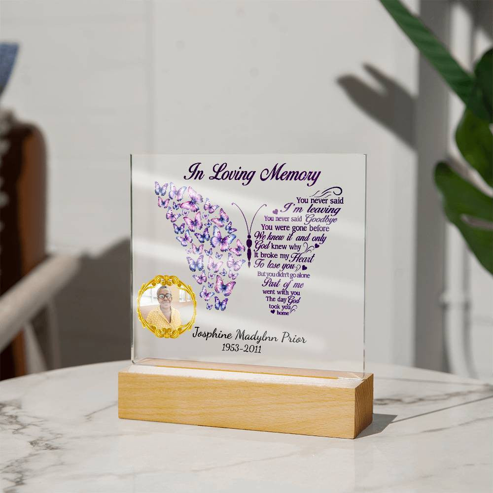 In Loving Memory Personalized Acrylic Memorial Plaque