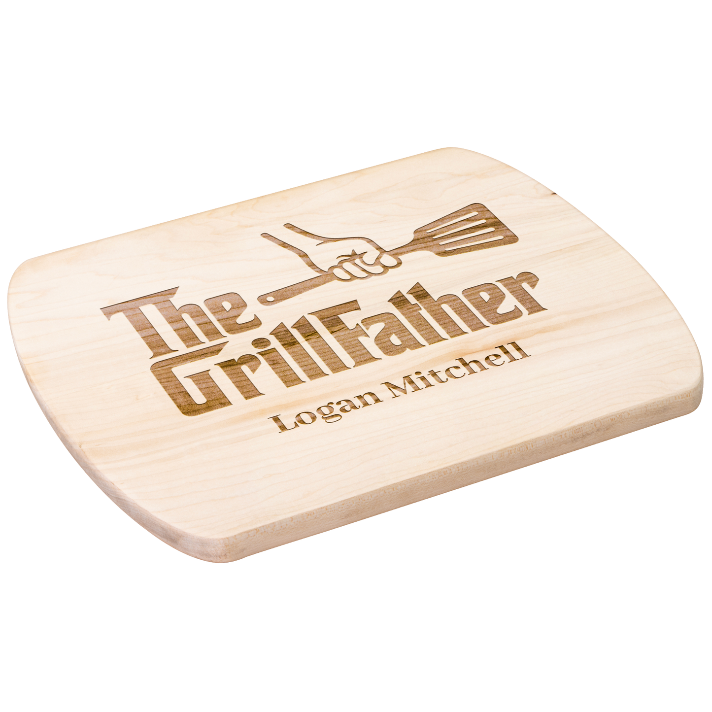 Personalized Hardwood Oval Cutting Board