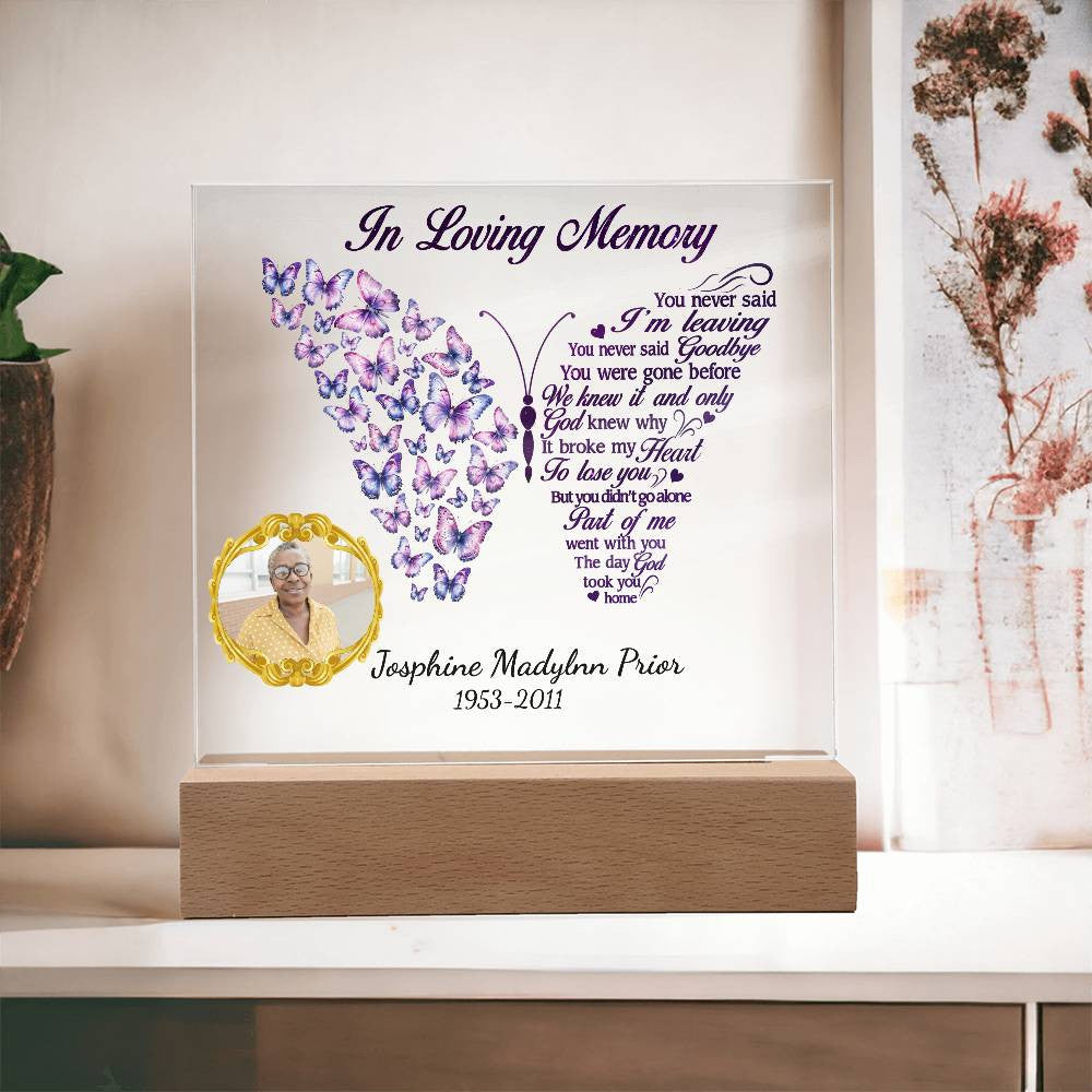 In Loving Memory Personalized Acrylic Memorial Plaque