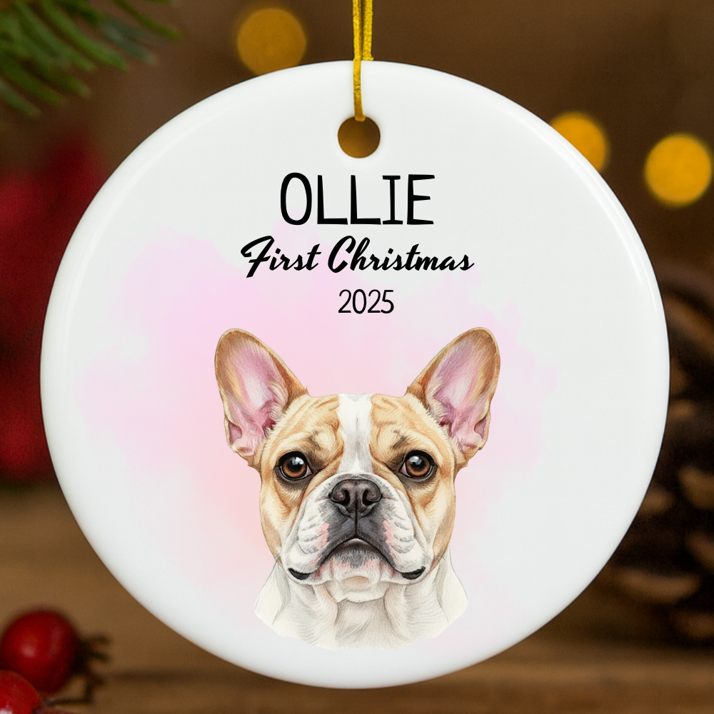 Custom Pet Watercolor Memorial Ornament - Personalized Keepsake