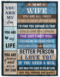 To My Wife Blanket