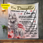 Personalize To My Daughter Sherpa Blanket 50×60