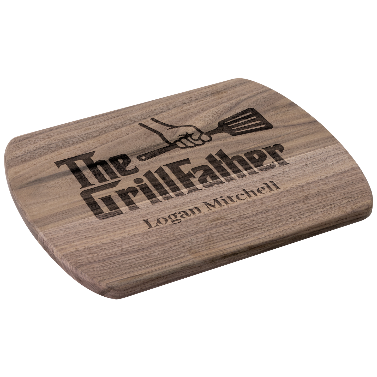 Personalized Hardwood Oval Cutting Board