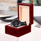 To My King | Engraved Design Black Chronograph Watch