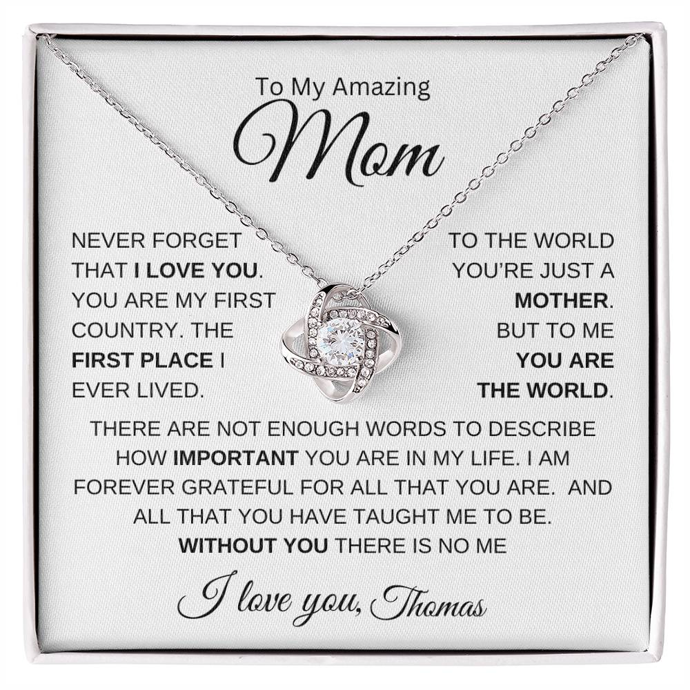 To My Amazing Mom | Love Knot - Personalize