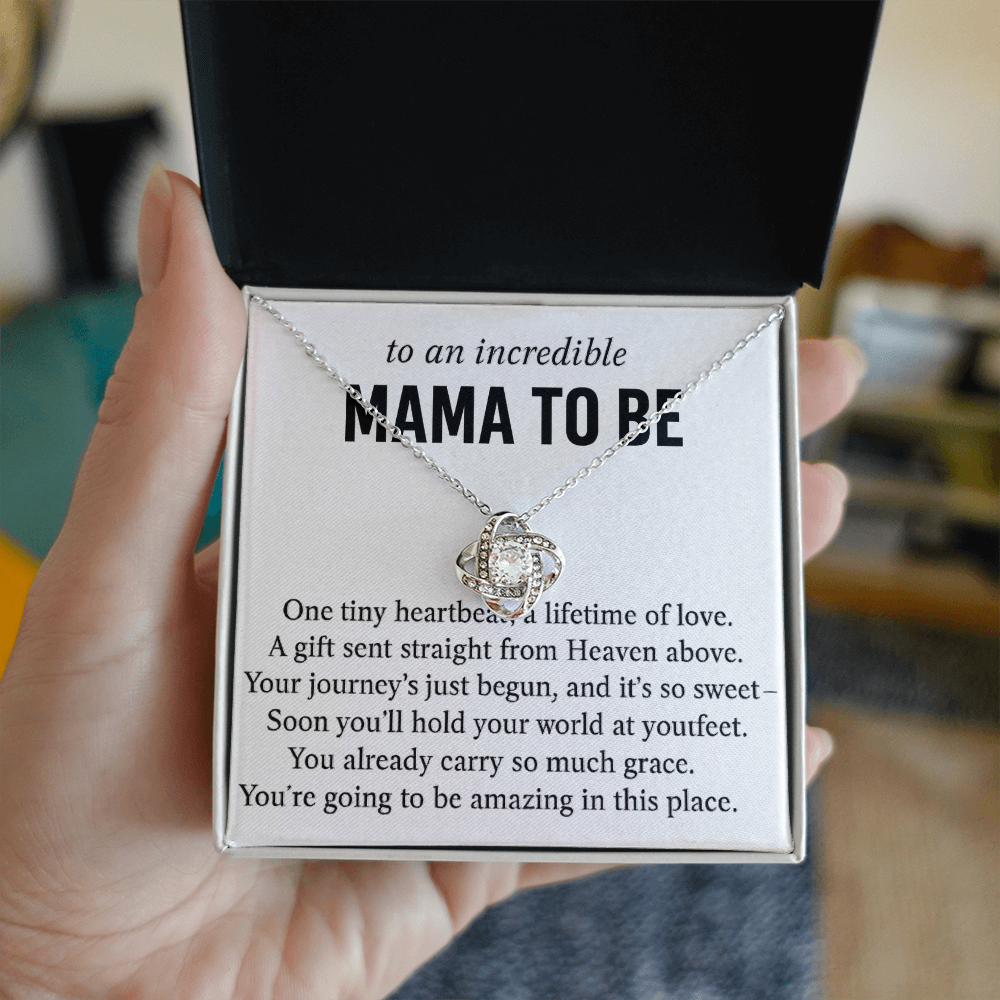 y Baby Foot Heart Pendant Necklace With Gift Box Card, Birthday Gift For Mother
