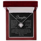 To My Daughter | Deep In Your Heart (Love Knot Necklace)
