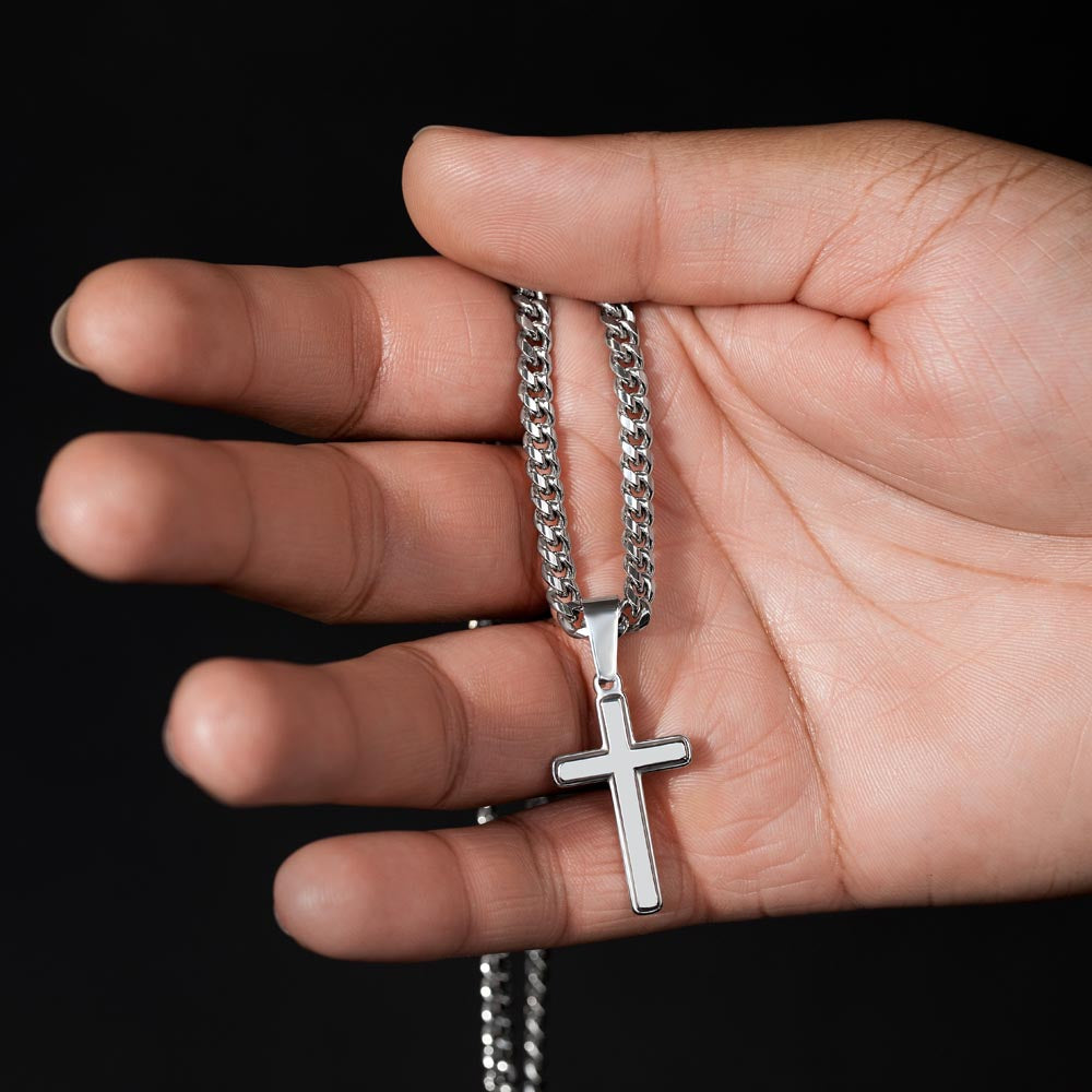 My Man Gift - You Are My Life, My Love and My Best friend - Artisan Cross Necklace