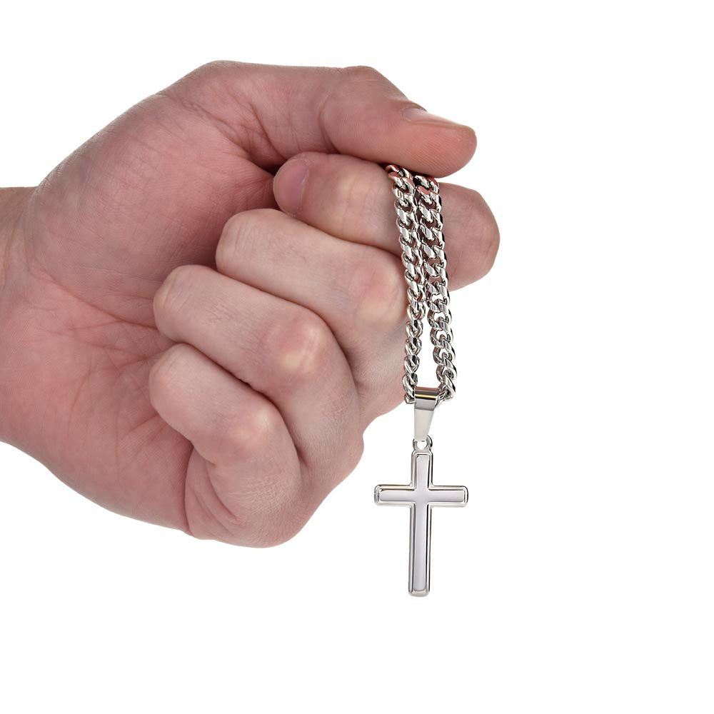 My Man Gift - You Are My Life, My Love and My Best friend - Artisan Cross Necklace