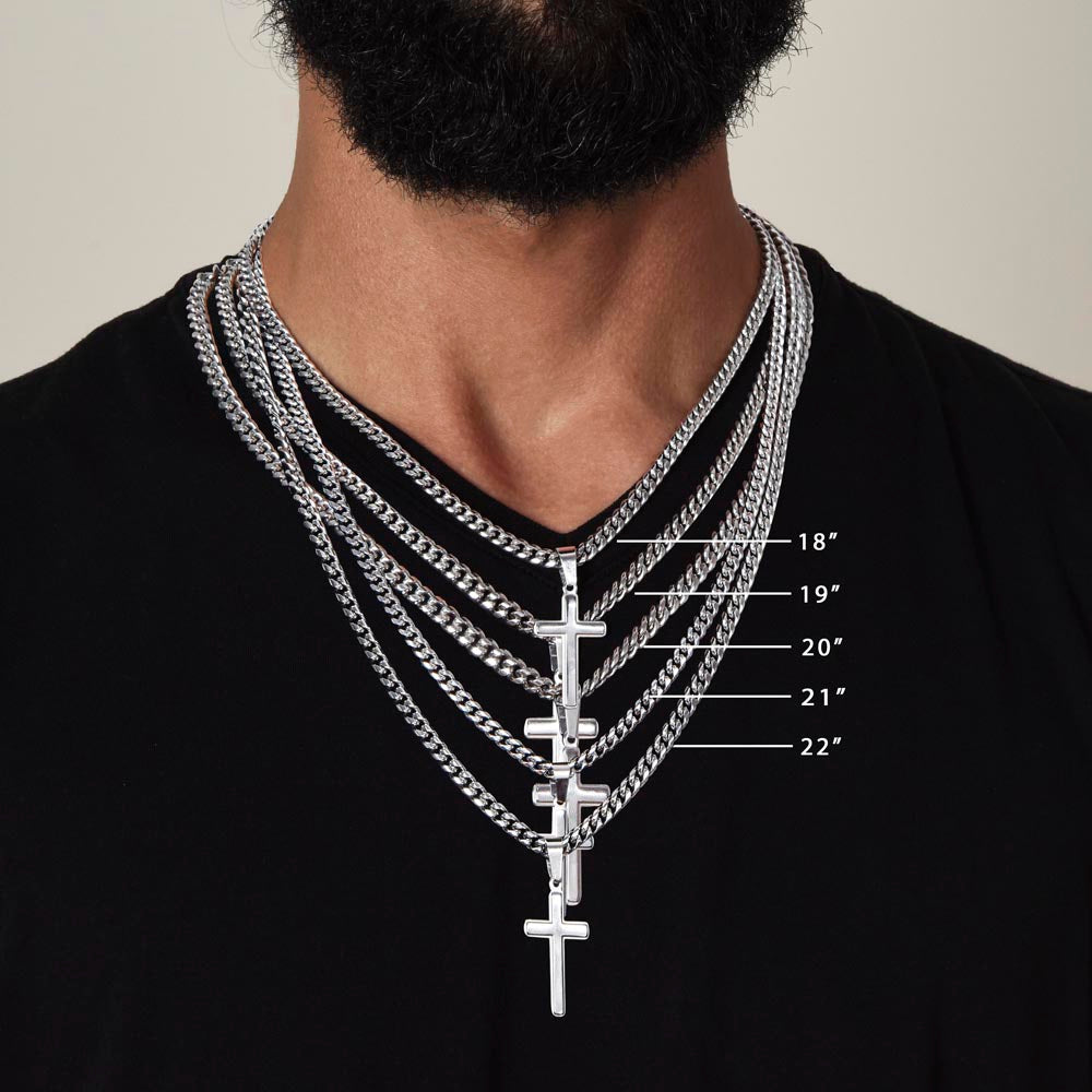 My Man Gift - You Are My Life, My Love and My Best friend - Artisan Cross Necklace