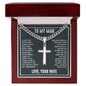 Cuban Chain with Artisan Cross Necklace