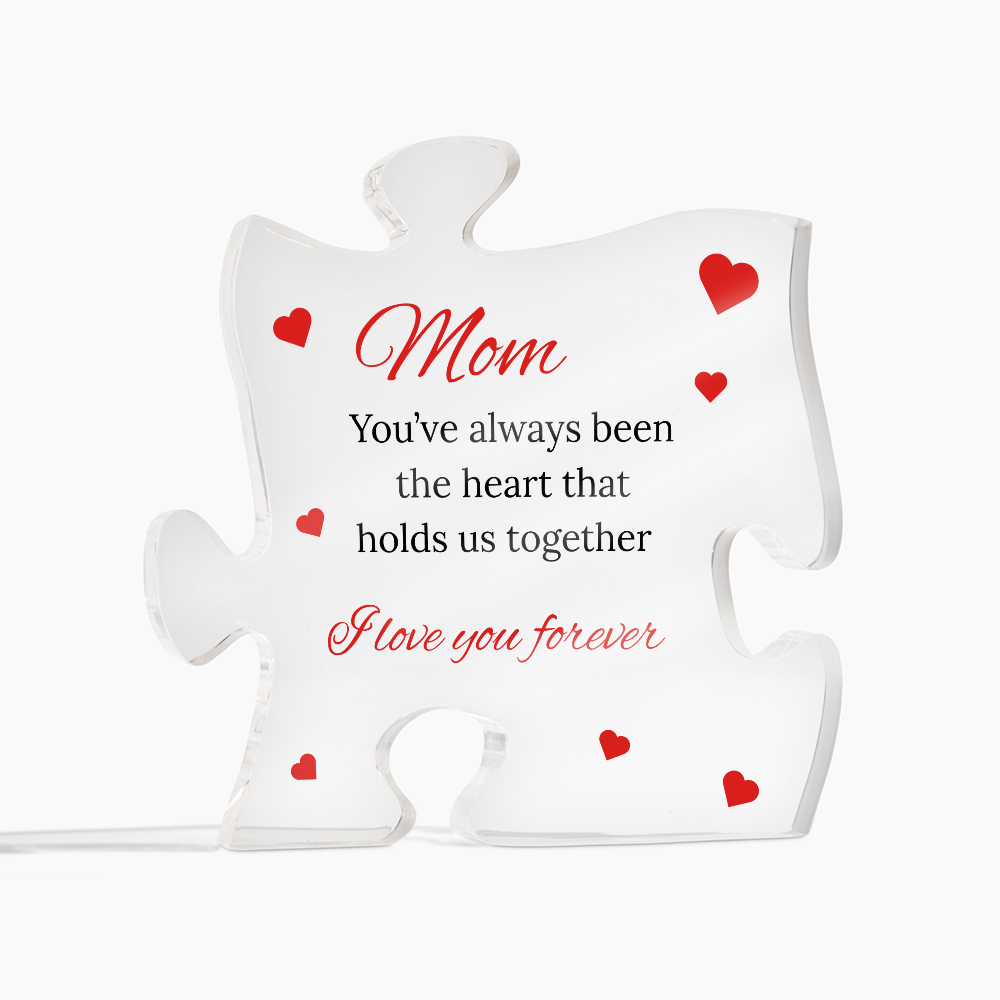 Engraved Acrylic Block Puzzle - Perfect Birthday Gift for Mom - Commemorative Decorative Gift - Inspirational and Creative Small Gift - Holiday Accessory and Party Supplies