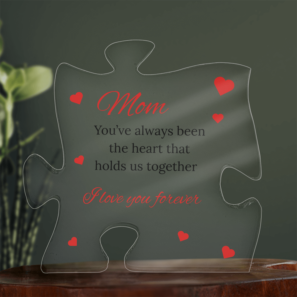 Engraved Acrylic Block Puzzle - Perfect Birthday Gift for Mom - Commemorative Decorative Gift - Inspirational and Creative Small Gift - Holiday Accessory and Party Supplies
