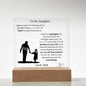 To My Daughter | Heartfelt Apology Acrylic Plaque