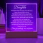 To My Beautiful Daughter - I Will Always Love You - Acrylic Night Light 💕