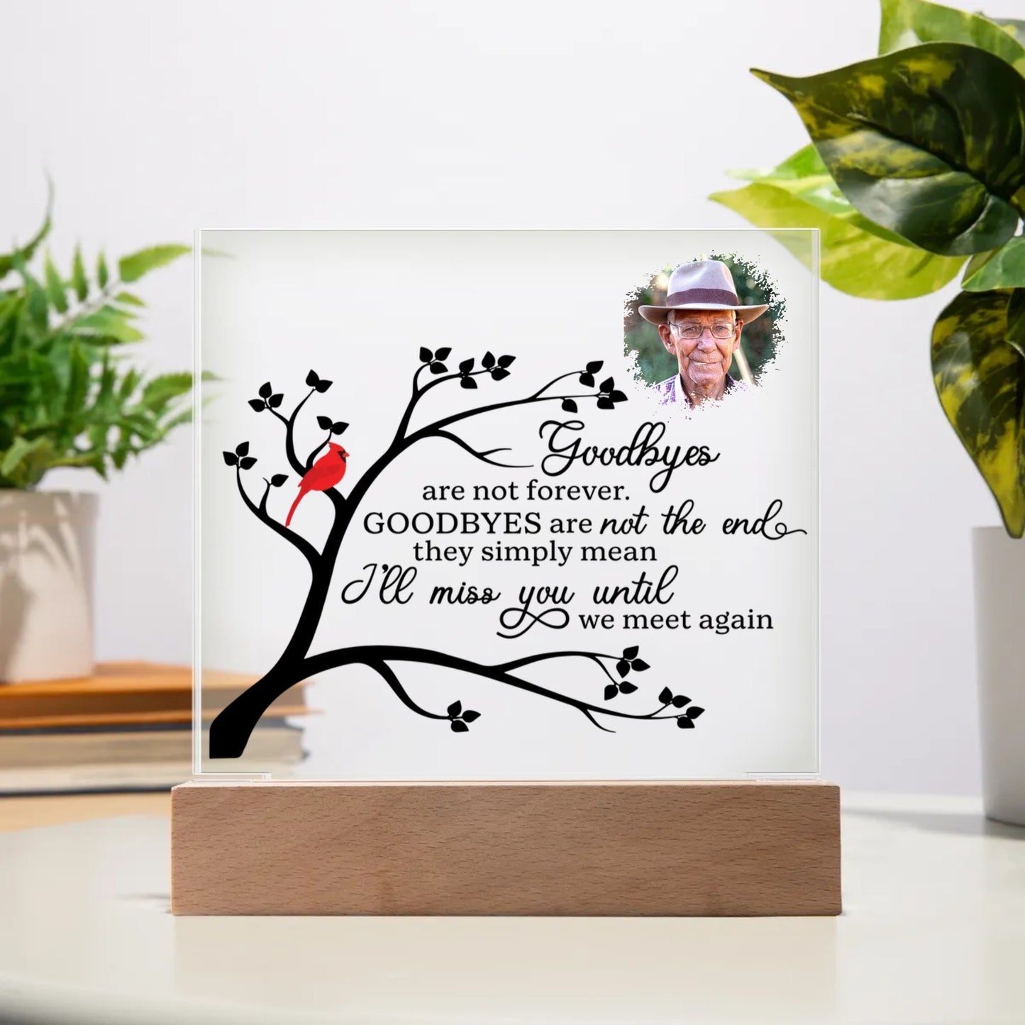 When Cardinals Are Near, Angels Are Here Personalized Memorial Plaque
