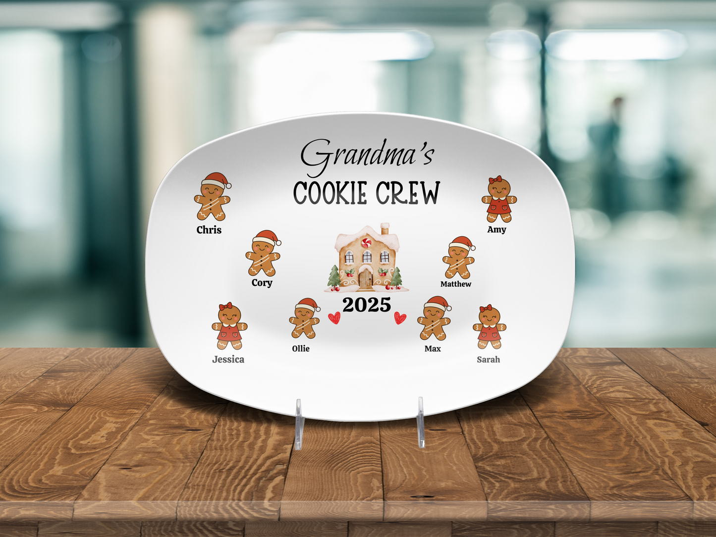 Custom Cookie Crew Grandma Plate - Personalized Keepsake