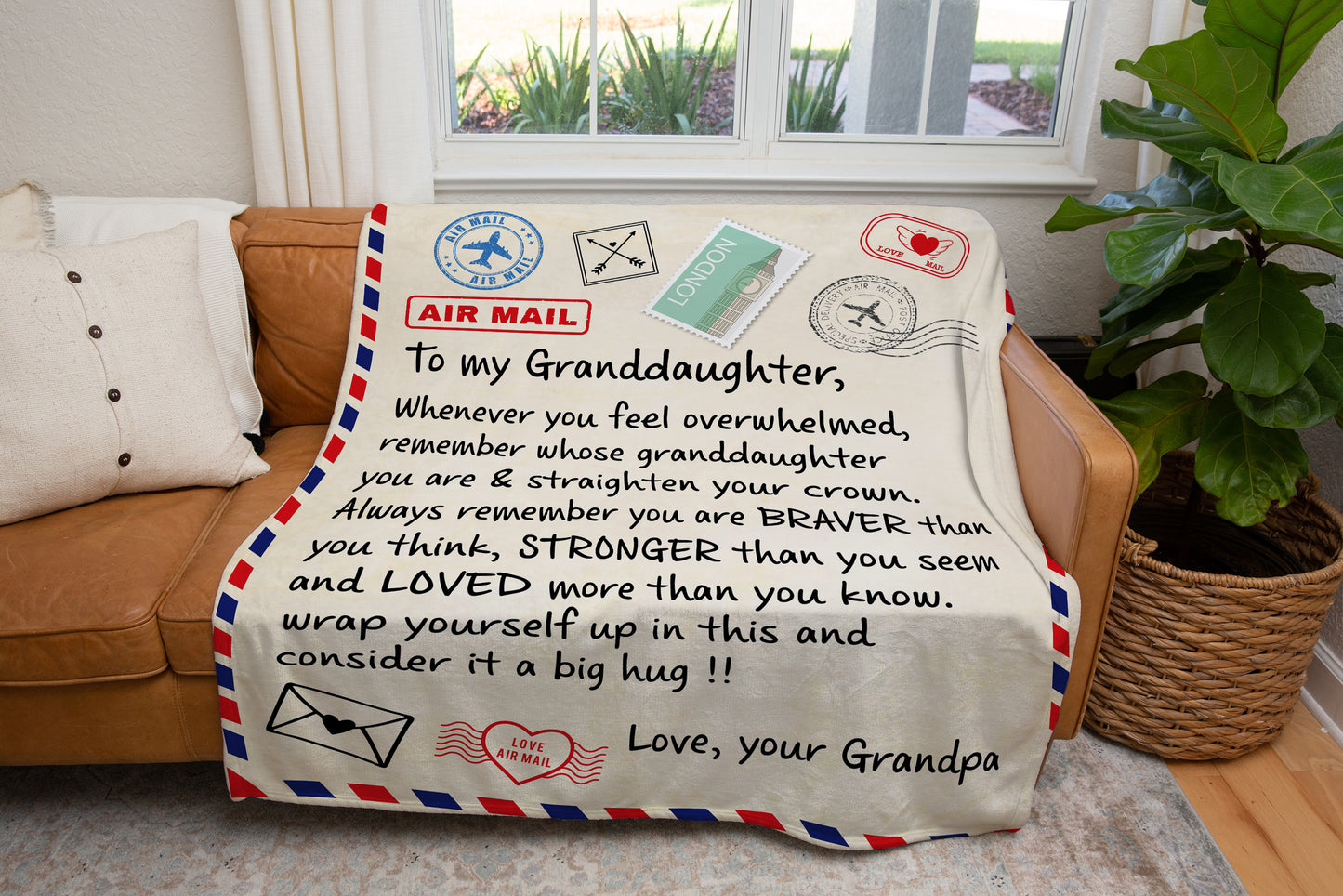 Virtual Hug Postal Air Delivery Blanket