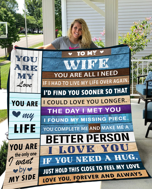 To My Wife Blanket