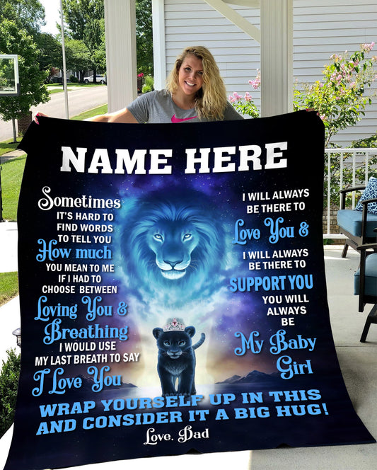 Baby Girl - Personalized Sherpa 60x80