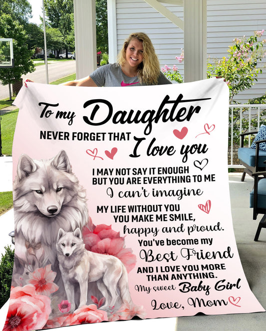 Personalize To My Daughter Sherpa Blanket 50×60