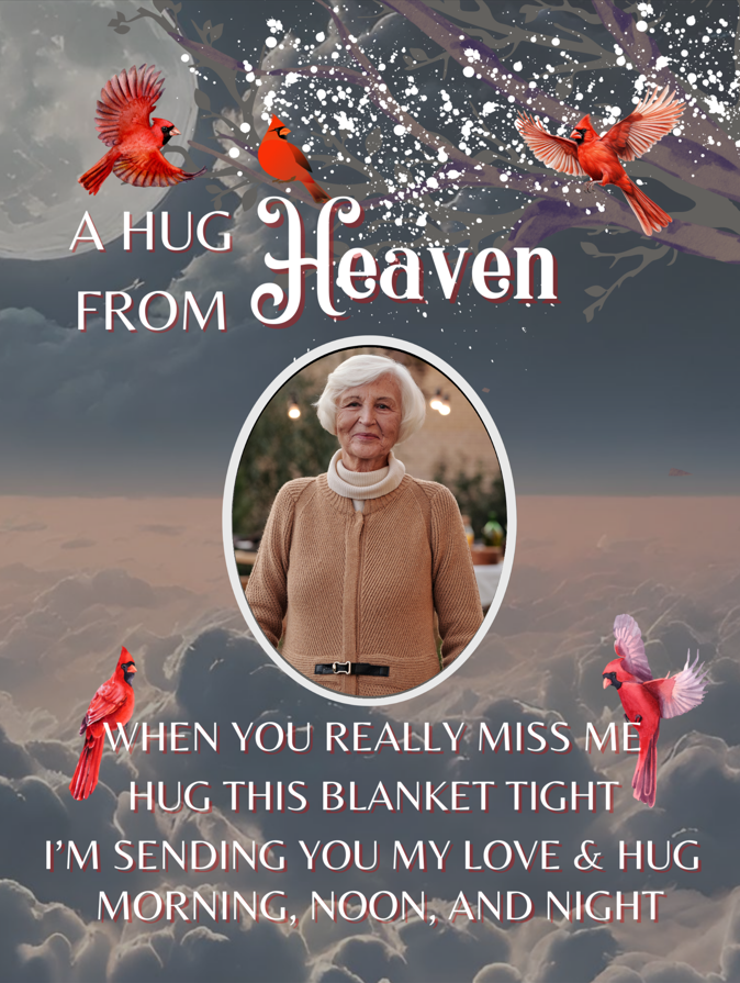 A Hug From Heaven | 60 x 80 Photo Memorial Blanket