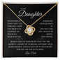 To My Daughter | Deep In Your Heart (Love Knot Necklace)