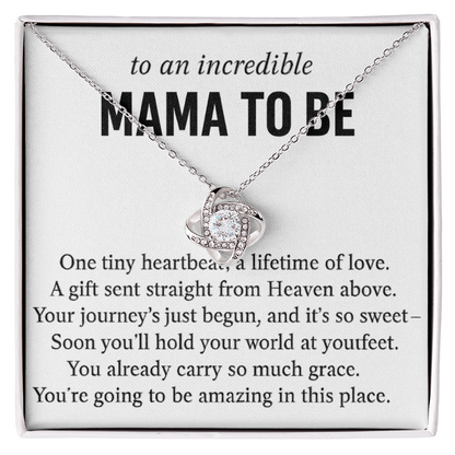 y Baby Foot Heart Pendant Necklace With Gift Box Card, Birthday Gift For Mother