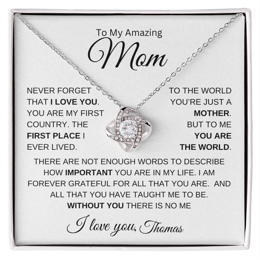 To My Amazing Mom |  Love Knot - Personalize