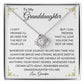 To My Granddaughter | Brave and Strong | Love Knot Necklace