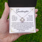 To My Granddaughter | Brave and Strong | Love Knot Necklace