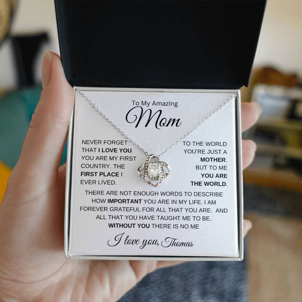 To My Amazing Mom |  Love Knot - Personalize