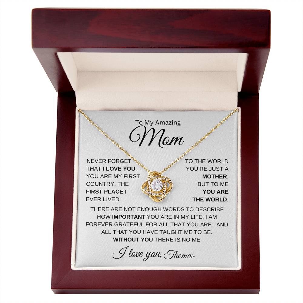 To My Amazing Mom |  Love Knot - Personalize