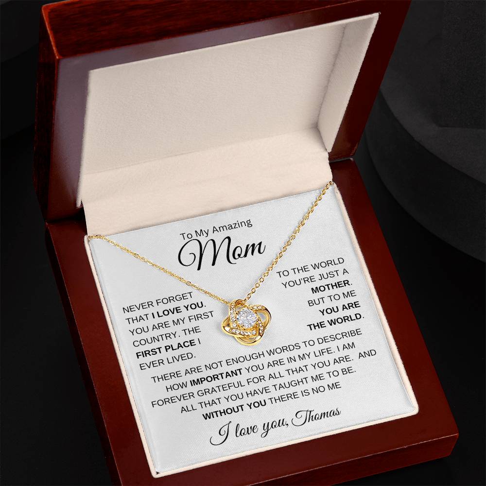 To My Amazing Mom |  Love Knot - Personalize