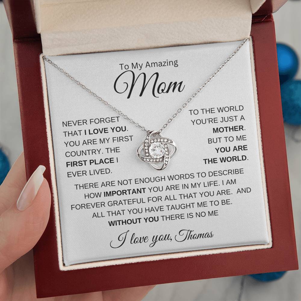 To My Amazing Mom |  Love Knot - Personalize