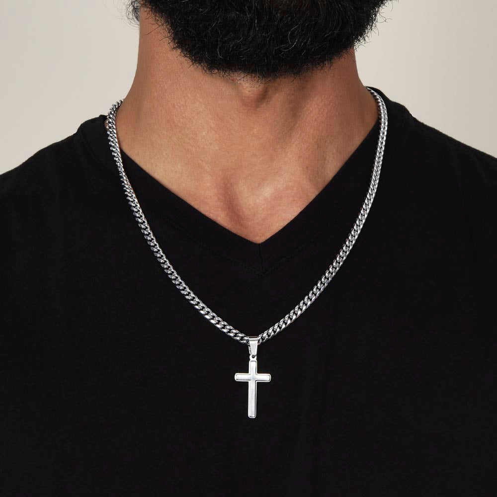 My Man Gift - You Are My Life, My Love and My Best friend - Artisan Cross Necklace