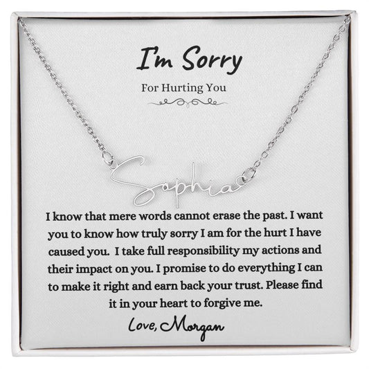 I'm Sorry | Personalized Name Necklace