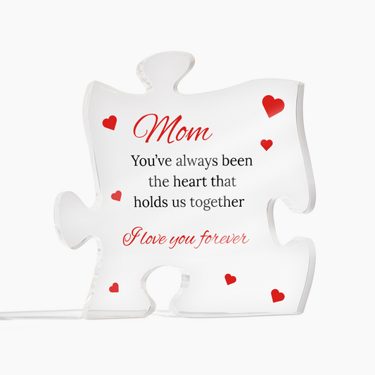 Engraved Acrylic Block Puzzle - Perfect Birthday Gift for Mom - Commemorative Decorative Gift - Inspirational and Creative Small Gift - Holiday Accessory and Party Supplies