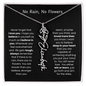 [LIMITED TIME ONLY] No Rain - No Flowers - Never Forget That I Love You | Birth Flower Name Necklace