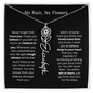 [LIMITED TIME ONLY] No Rain - No Flowers - Never Forget That I Love You | Birth Flower Name Necklace