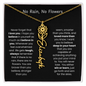 [LIMITED TIME ONLY] No Rain - No Flowers - Never Forget That I Love You | Birth Flower Name Necklace