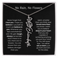 [LIMITED TIME ONLY] No Rain - No Flowers - Never Forget That I Love You | Birth Flower Name Necklace