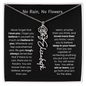 [LIMITED TIME ONLY] No Rain - No Flowers - Never Forget That I Love You | Birth Flower Name Necklace