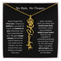 [LIMITED TIME ONLY] No Rain - No Flowers - Never Forget That I Love You | Birth Flower Name Necklace