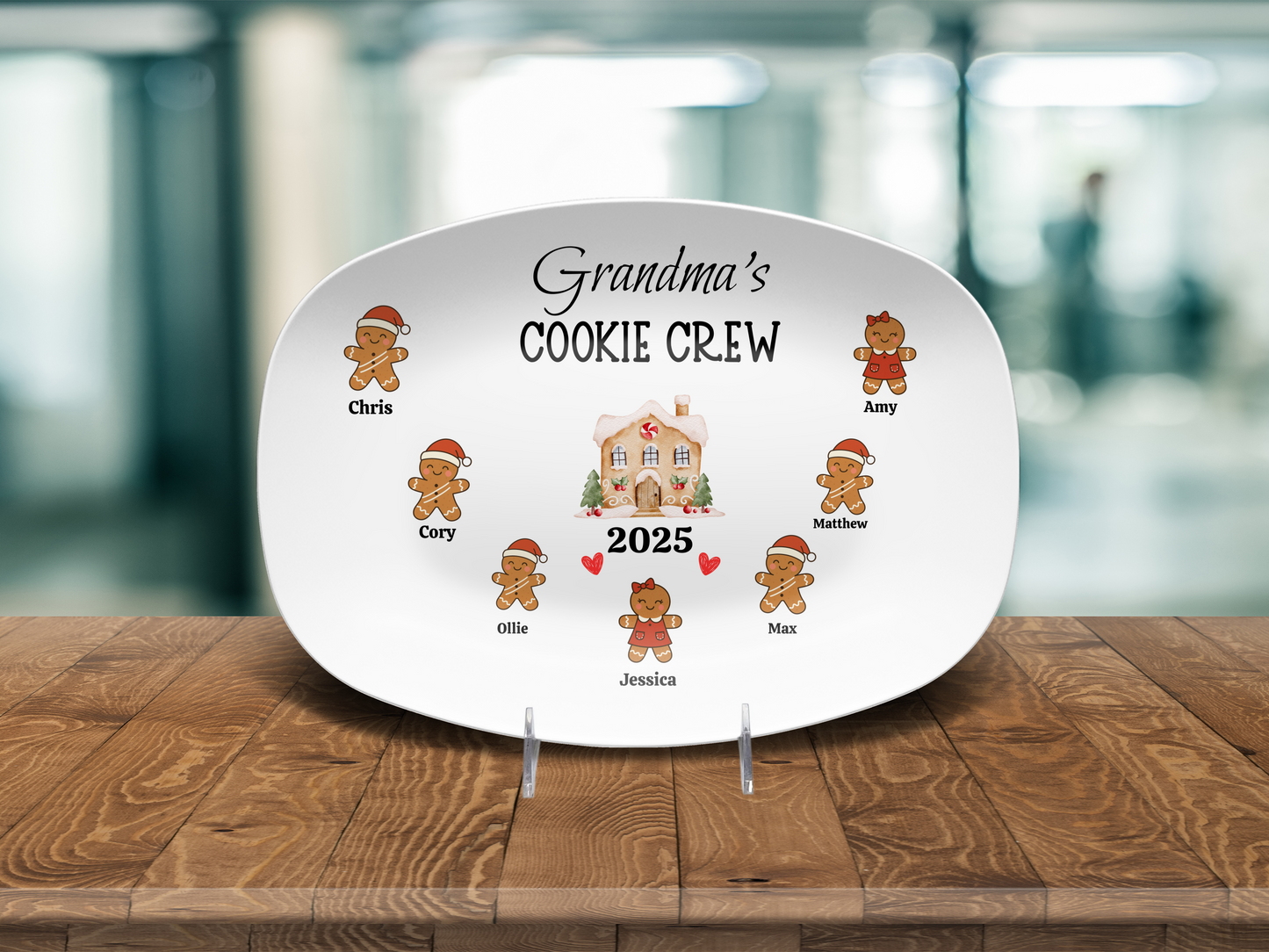 Custom Cookie Crew Grandma Plate - Personalized Keepsake
