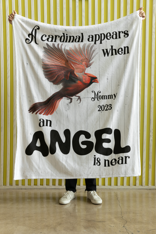 Cardinal Memorial Mink Sherpa Blanket 60×80 - Personalization