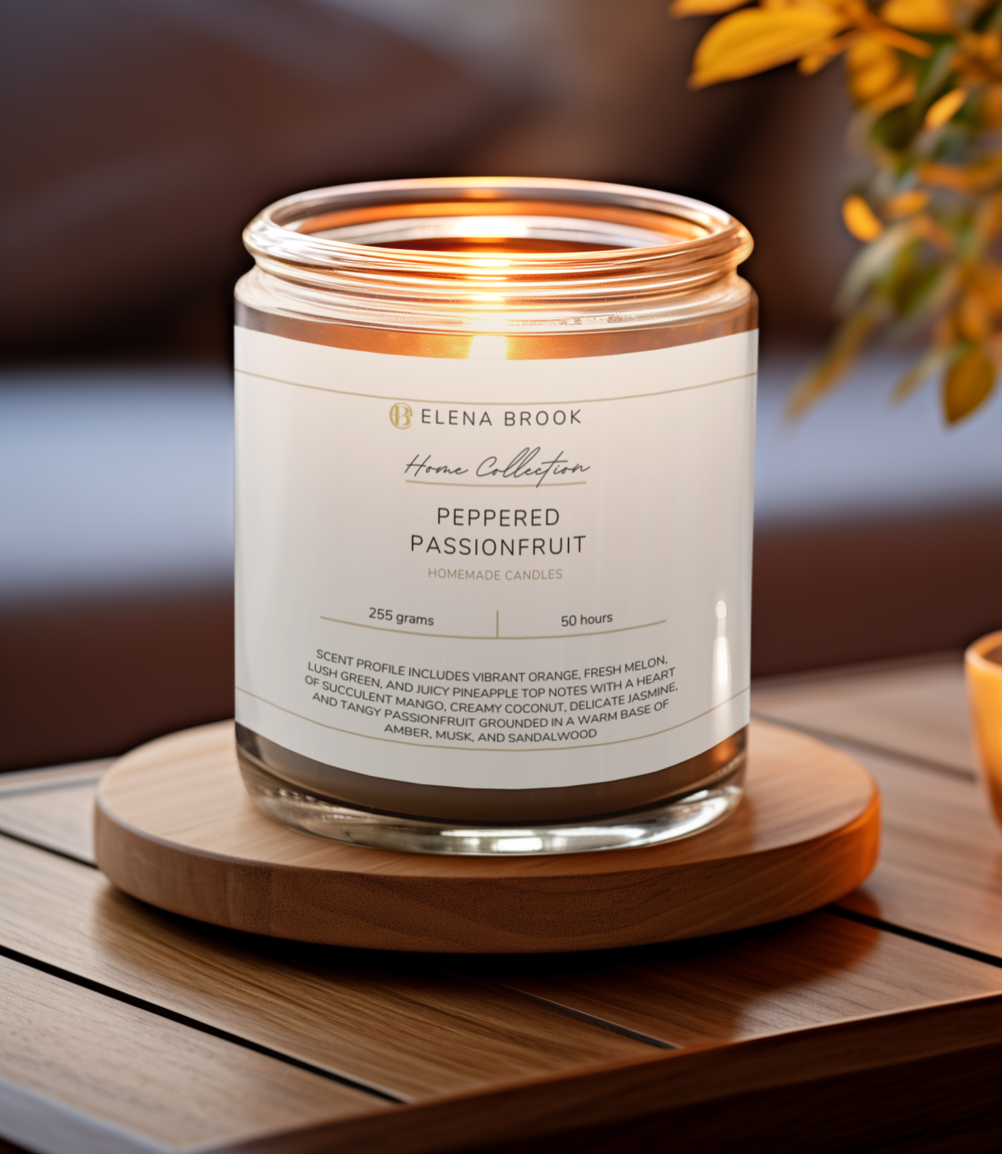 TranquilGlow Luxury Candle Collection by Elena Brook