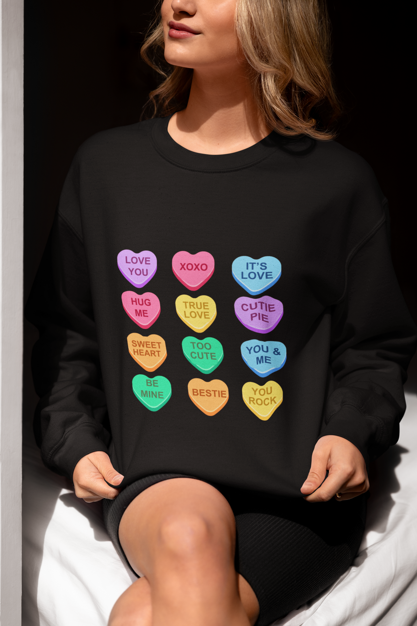 Candy Hearts Valentine's Day Sweatshirt